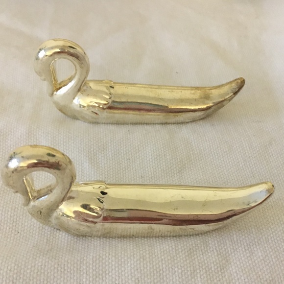 Vintage style Silver Plated Swan Knife Rest -  2 sets of 4 ❤️❤️❤️🌟 - Picture 4 of 10